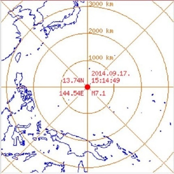 괌에 지진이 발생했다. 사진출처 : 괌 기상청